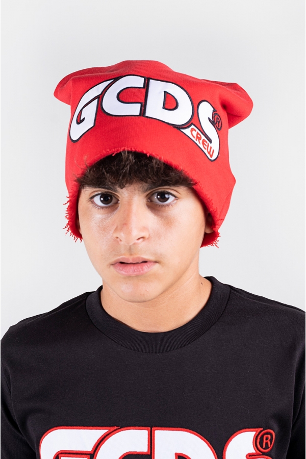 GCDS RED FLEECE HAT